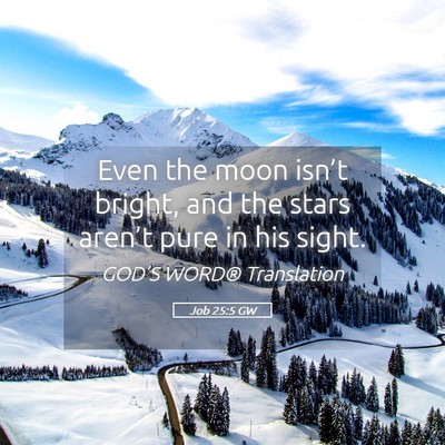Picture 05 - Job 25:5 GW - Even the moon isn’t bright, and the stars - Bible Verse Picture