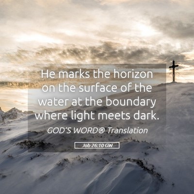 Picture 05 - Job 26:10 GW - He marks the horizon on the surface of the water - Bible Verse Picture