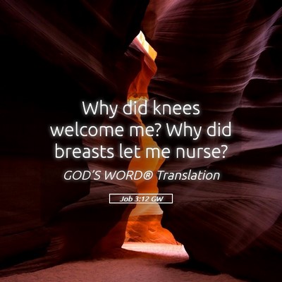Picture 05 - Job 3:12 GW - Why did knees welcome me? Why did breasts let me - Bible Verse Picture