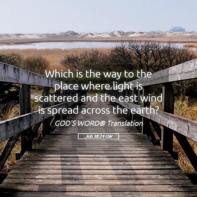 Picture 05 - Job 38:24 GW - Which is the way to the place where light is - Bible Verse Picture