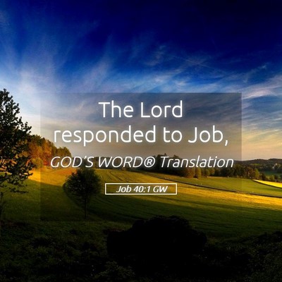 Picture 05 - Job 40:1 GW - The Lord responded to - Bible Verse Picture