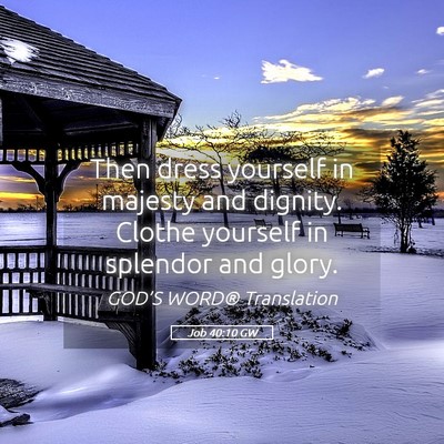 Picture 05 - Job 40:10 GW - Then dress yourself in majesty and dignity. - Bible Verse Picture