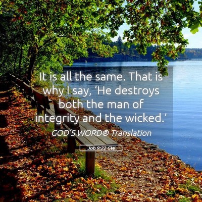 Picture 05 - Job 9:22 GW - It is all the same. That is why I say, ‘He - Bible Verse Picture
