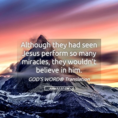 Picture 05 - John 12:37 GW - Although they had seen Jesus perform so many - Bible Verse Picture