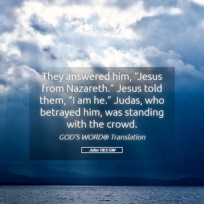 Picture 05 - John 18:5 GW - They answered him, “Jesus from Nazareth.” - Bible Verse Picture