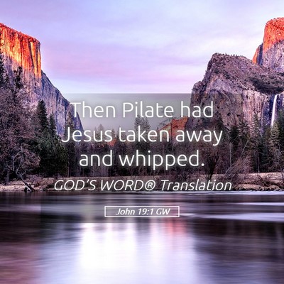Picture 05 - John 19:1 GW - Then Pilate had Jesus taken away and - Bible Verse Picture
