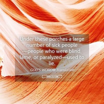 Picture 05 - John 5:3 GW - Under these porches a large number of sick - Bible Verse Picture