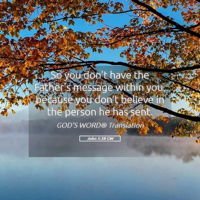 Picture 05 - John 5:38 GW - So you don’t have the Father’s message within - Bible Verse Picture
