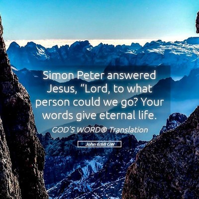 Picture 05 - John 6:68 GW - Simon Peter answered Jesus, “Lord, to what - Bible Verse Picture