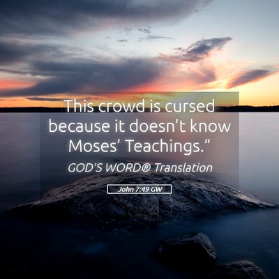 Picture 05 - John 7:49 GW - This crowd is cursed because it doesn’t know - Bible Verse Picture