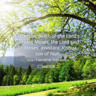 Picture 05 - Joshua 1:1 GW - After the death of the Lord’s servant Moses, - Bible Verse Picture