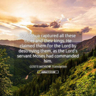 Picture 05 - Joshua 11:12 GW - So Joshua captured all these cities and their - Bible Verse Picture