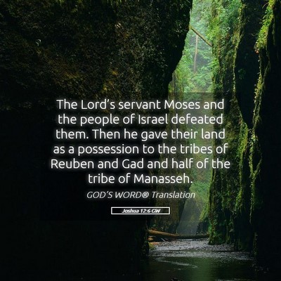 Picture 05 - Joshua 12:6 GW - The Lord’s servant Moses and the people of - Bible Verse Picture
