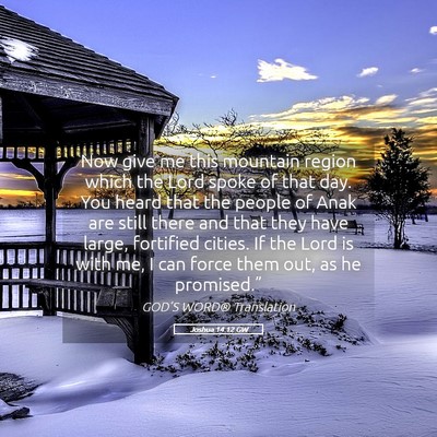 Picture 05 - Joshua 14:12 GW - Now give me this mountain region which the Lord - Bible Verse Picture