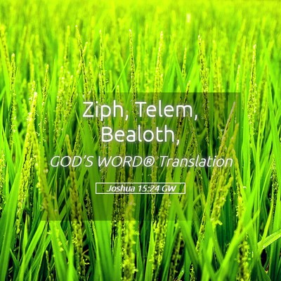 Picture 05 - Joshua 15:24 GW - Ziph, Telem, - Bible Verse Picture