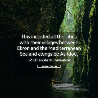 Picture 05 - Joshua 15:46 GW - This included all the cities with their villages - Bible Verse Picture