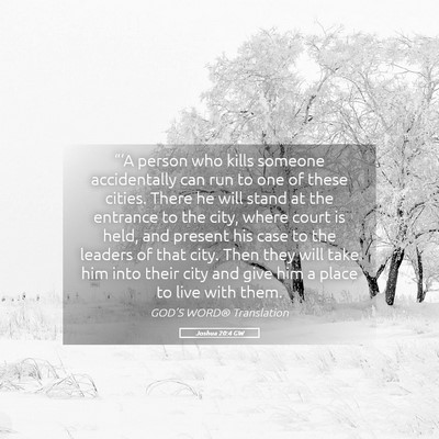 Picture 05 - Joshua 20:4 GW - “‘A person who kills someone accidentally can - Bible Verse Picture