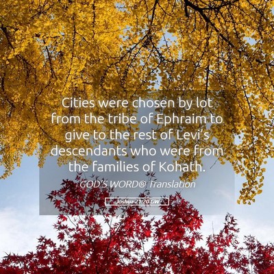 Picture 05 - Joshua 21:20 GW - Cities were chosen by lot from the tribe of - Bible Verse Picture