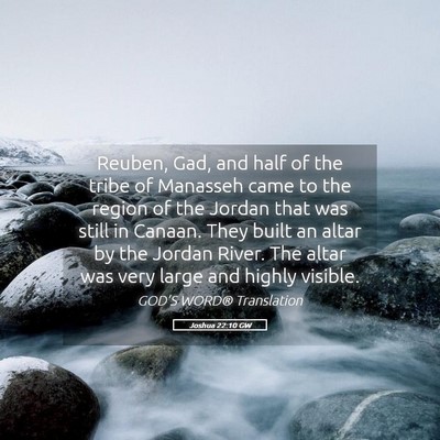 Picture 05 - Joshua 22:10 GW - Reuben, Gad, and half of the tribe of Manasseh - Bible Verse Picture
