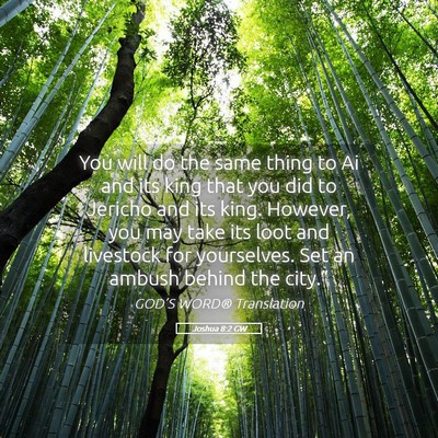 Picture 05 - Joshua 8:2 GW - You will do the same thing to Ai and its king - Bible Verse Picture