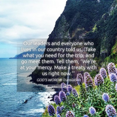 Picture 05 - Joshua 9:11 GW - Our leaders and everyone who lives in our country - Bible Verse Picture