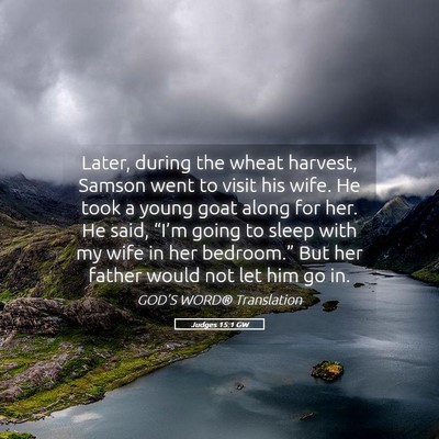 Picture 05 - Judges 15:1 GW - Later, during the wheat harvest, Samson went to - Bible Verse Picture