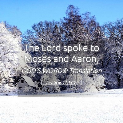 Picture 05 - Leviticus 11:1 GW - The Lord spoke to Moses and - Bible Verse Picture
