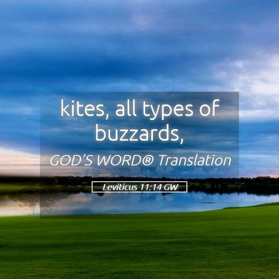 Picture 05 - Leviticus 11:14 GW - kites, all types of - Bible Verse Picture
