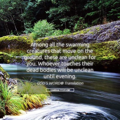 Picture 05 - Leviticus 11:31 GW - Among all the swarming creatures that move on the - Bible Verse Picture