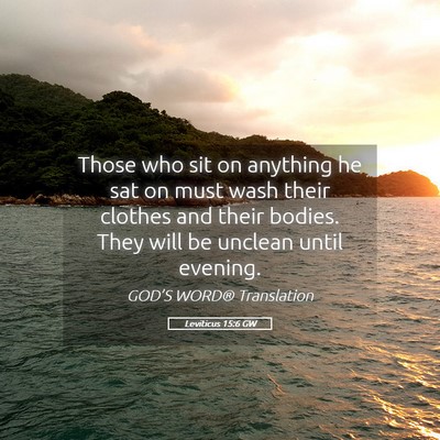 Picture 05 - Leviticus 15:6 GW - Those who sit on anything he sat on must wash - Bible Verse Picture