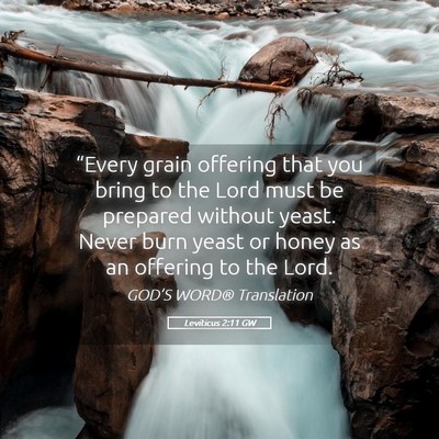 Picture 05 - Leviticus 2:11 GW - “Every grain offering that you bring to the - Bible Verse Picture
