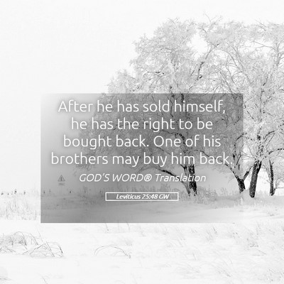 Picture 05 - Leviticus 25:48 GW - After he has sold himself, he has the right to be - Bible Verse Picture
