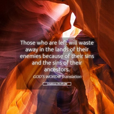 Picture 05 - Leviticus 26:39 GW - Those who are left will waste away in the lands - Bible Verse Picture