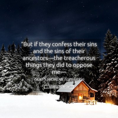Picture 05 - Leviticus 26:40 GW - “But if they confess their sins and the sins of - Bible Verse Picture