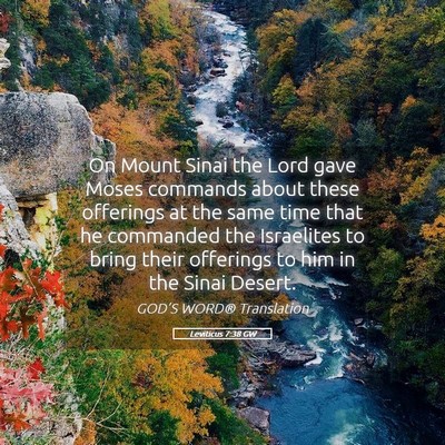Picture 05 - Leviticus 7:38 GW - On Mount Sinai the Lord gave Moses commands about - Bible Verse Picture