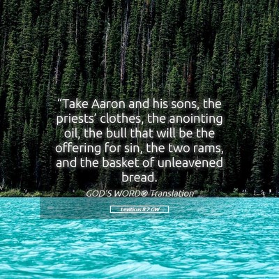 Picture 05 - Leviticus 8:2 GW - “Take Aaron and his sons, the priests’ - Bible Verse Picture