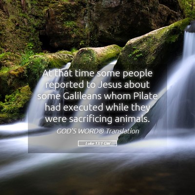 Picture 05 - Luke 13:1 GW - At that time some people reported to Jesus about - Bible Verse Picture