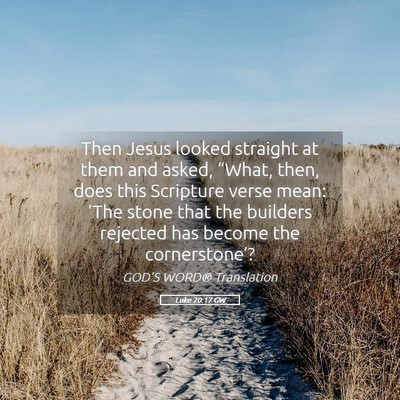 Picture 05 - Luke 20:17 GW - Then Jesus looked straight at them and asked, - Bible Verse Picture