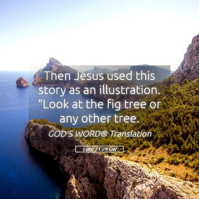 Picture 05 - Luke 21:29 GW - Then Jesus used this story as an illustration. - Bible Verse Picture