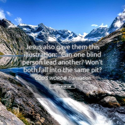 Picture 05 - Luke 6:39 GW - Jesus also gave them this illustration: “Can - Bible Verse Picture
