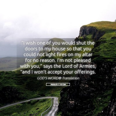 Picture 05 - Malachi 1:10 GW - “I wish one of you would shut the doors to my - Bible Verse Picture