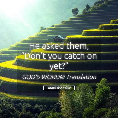 Picture 05 - Mark 8:21 GW - He asked them, “Don’t you catch on - Bible Verse Picture