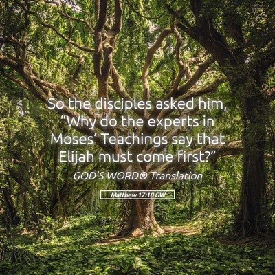 Picture 05 - Matthew 17:10 GW - So the disciples asked him, “Why do the experts - Bible Verse Picture