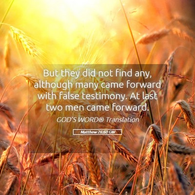 Picture 05 - Matthew 26:60 GW - But they did not find any, although many came - Bible Verse Picture