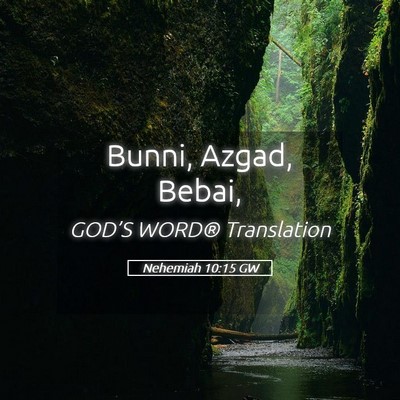 Picture 05 - Nehemiah 10:15 GW - Bunni, Azgad, - Bible Verse Picture