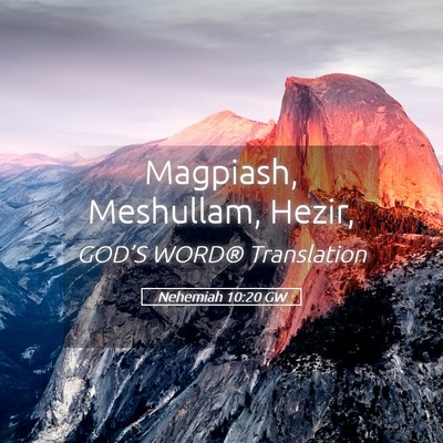 Picture 05 - Nehemiah 10:20 GW - Magpiash, Meshullam, - Bible Verse Picture