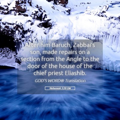 Picture 05 - Nehemiah 3:20 GW - After him Baruch, Zabbai’s son, made repairs on - Bible Verse Picture