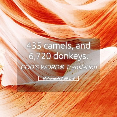 Picture 05 - Nehemiah 7:69 GW - 435 camels, and 6,720 - Bible Verse Picture