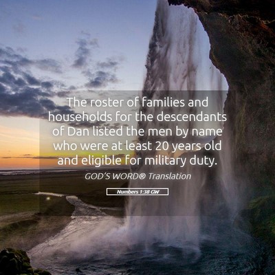 Picture 05 - Numbers 1:38 GW - The roster of families and households for the - Bible Verse Picture
