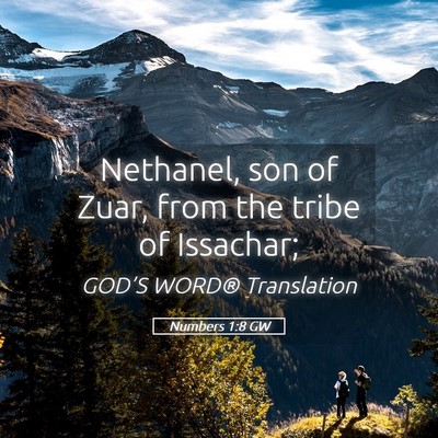 Picture 05 - Numbers 1:8 GW - Nethanel, son of Zuar, from the tribe of - Bible Verse Picture